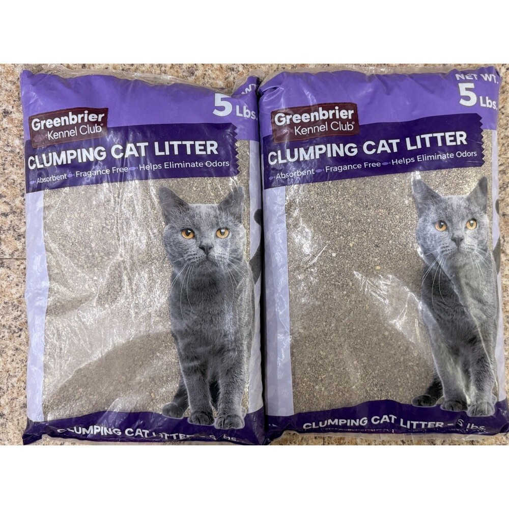 Greenbrier Clumping Cat Litter 5LB (Lot of 8)